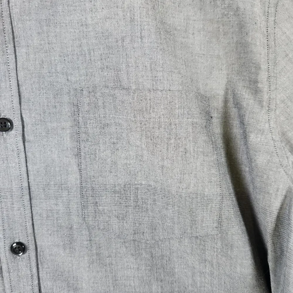 Banana Republic Heritage Collection XL Gray Button Down‎ Shirt Tailored Slim Fit